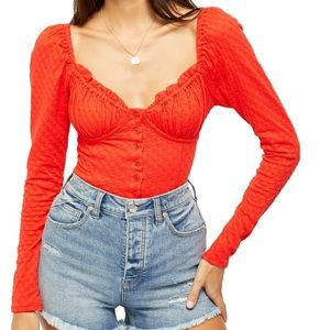 Free People Ladybug Long Sleeve Top